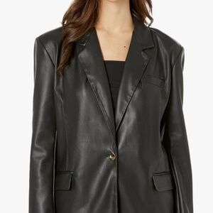 Black Leather Blazer